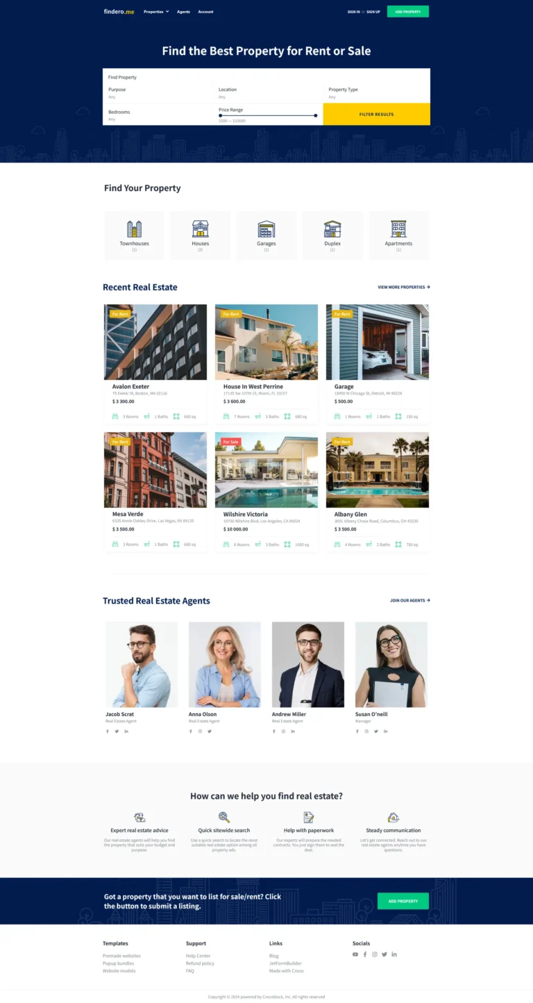 Projects - Sahab Uddin Findero - Real Estate Website